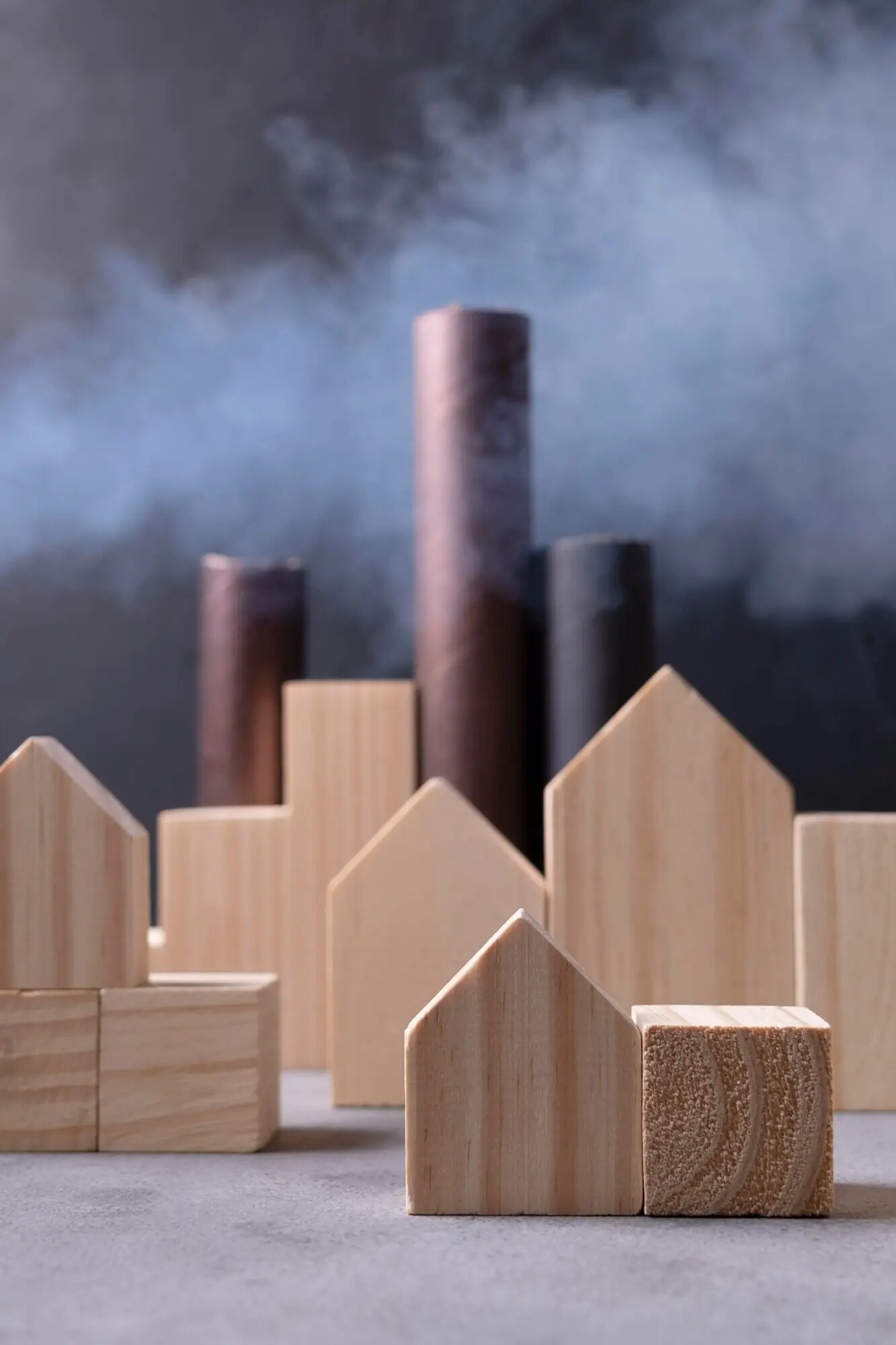 Konzept der Verschmutzung durch Fabrikemissionen